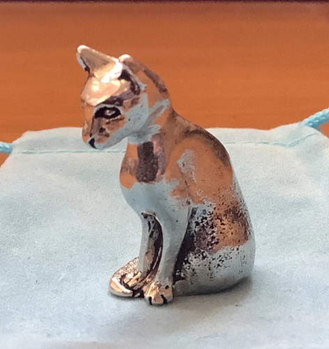 Sitting cat quality silver - cat,