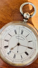 Centre Seconds Chronograph from 1896, Coventry England.  Sterling Silver, 59mm.