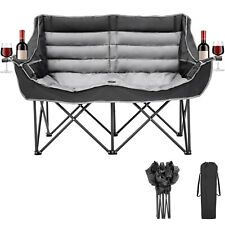 Docred Oversized Double Camping Chair Folding 2 Person Camping Chair Loveseat