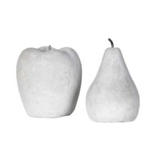 Modern concrete apple and - modern, pear