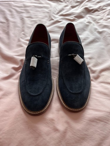 Mens john lewis blue - blue, suede