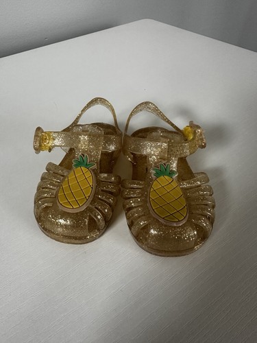 Gold glitter baby girl jelly - girl,