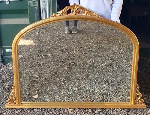 Large gold gilt overmantle - large,