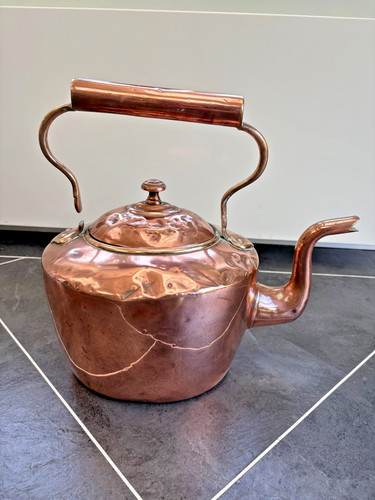 Large copper kettle - copper, brass