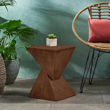 Hourglass concrete side table - concrete,