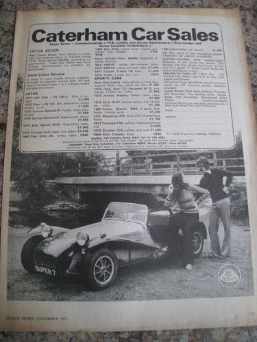 Caterham car sales super - sales, seven