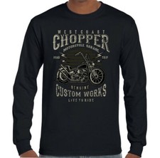 West Coast Chopper Custom Works Mens Biker T-Shirt Motorbike Motorcycle