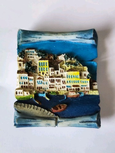 Coastal town harbour scroll - town,
