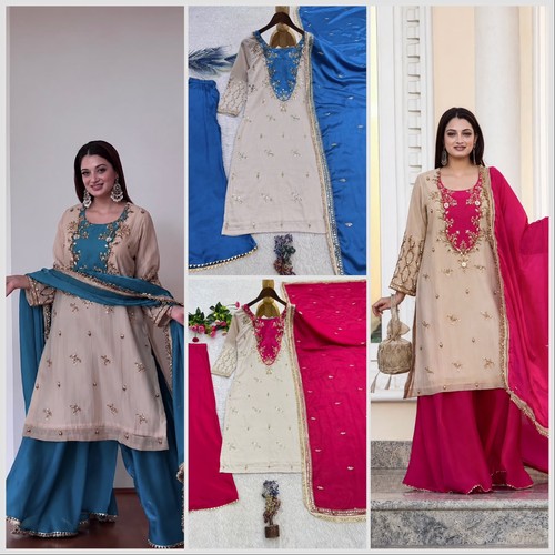 Punjabi sharara plazzo kurti - punjabi,