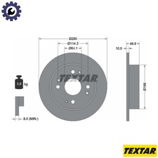 2x BRAKE DISC 92081700 FOR