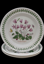Set of 3 Portmeirion The Botanic Garden Cyclamen Repandum Side Plates.
