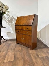 Slim Vintage Walnut Fitted Bureau