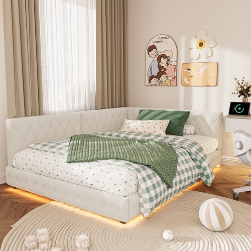 Upholstered double sofa - upholstered, bed