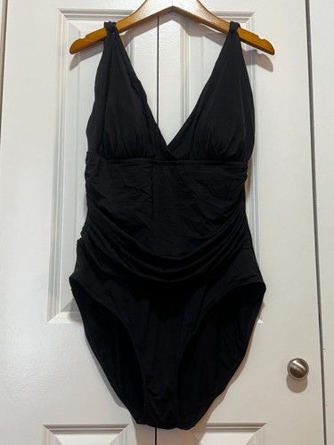 Black ruched one piece - a.n.a.,