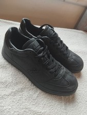 Ellesse Trainers Womens Size 5 Black Leather Lace Up Casual Shoes