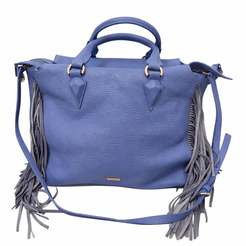 Pinko blue leather fringed - pinko,