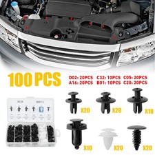 100x 6 Size Clip Trim Car Push