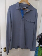 BAM Bamboo Clothing L/S Polo Sweatshirt Bluey Grey - Size M. VGC.
