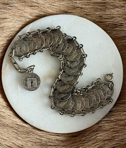 Vintage silver tone paris - tone,