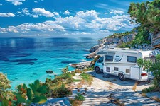 Camper van Motorhome Canvas Picture Print Wall Art