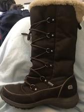 Clarks Wave Walk Snow Boots GoreTex Brown Size UK 4D