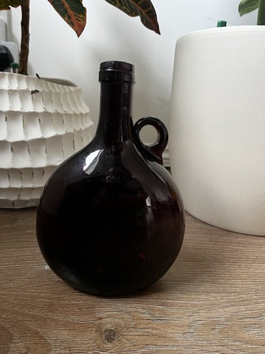 Antique dark amber glass - antique,