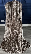 Paoletti Velvet Curtains Verona Eyelet Top Soft Opulent Plain 64”x70”