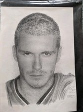 High Quality Print Of An Original Pencil Drawing By Jonathan Wood. David Beckham