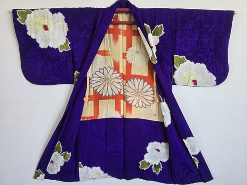 Antique japanese silk kimono - antique,