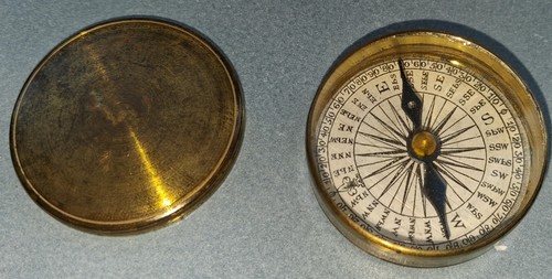 Authentic antique brass pocket - antique,