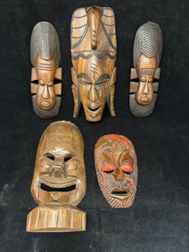 Vintage set carved wooden - vintage,