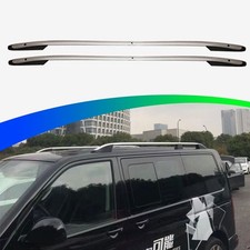 2Pcs Silver Roof Rail Rack