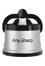 AnySharp Knife Sharpener, Hands-Free Safety, PowerGrip Suction, Safely Sharpens