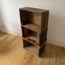 Vintage French Wooden Boxes Storage Midcentury/ Turn Of 1900 Crates Set Of 3