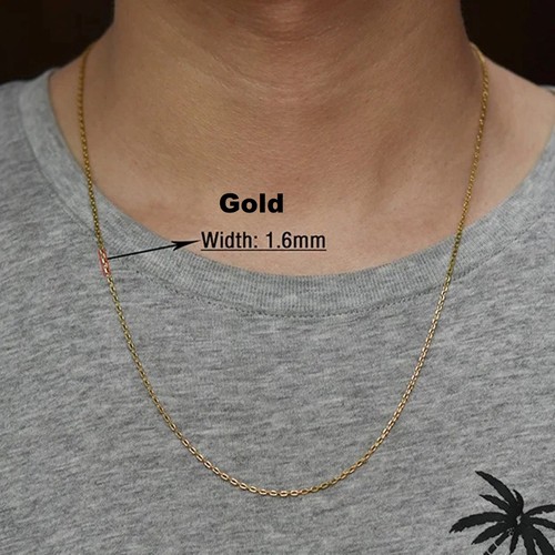 Chains silver gold color rolo - silver,