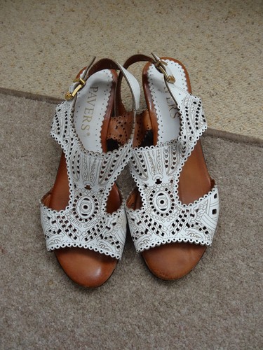 Pavers ladies white wedged - ladies,
