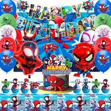 Spiderman Party Supplies 30Pcs Birthday Decoration Avengers Foil Balloons banner