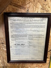1966 Gorelston Norfolk Railways Consignment Note Framed