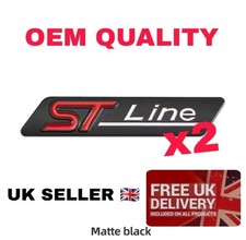 2x OEM FORD ST Line Matt Black
