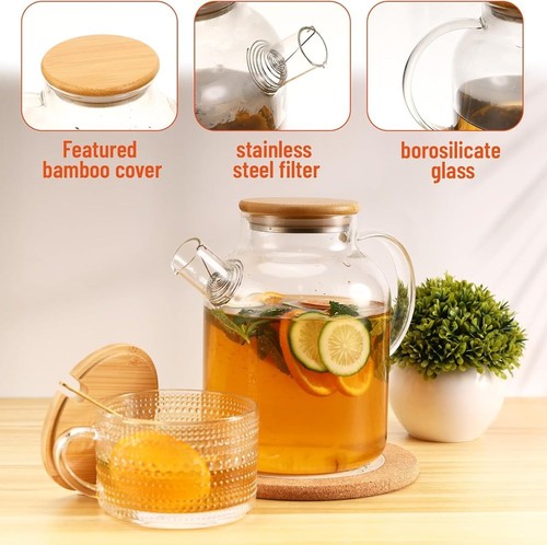 Glass teapot with infusion - teapot,