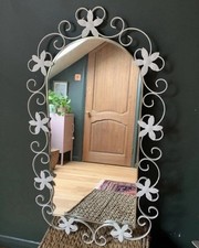 Vintage white-painted arched