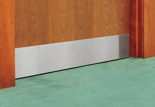 Metal door kick plate - door,