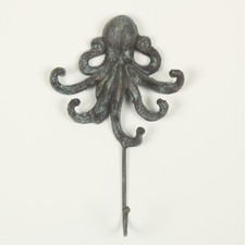 Green Metal Octopus Hook Wall