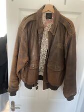 Vintage Avirex A2 Airforce Old Leather flight jacket Aviation Paninaro casuals