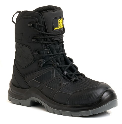 New mens black leather - new, combat