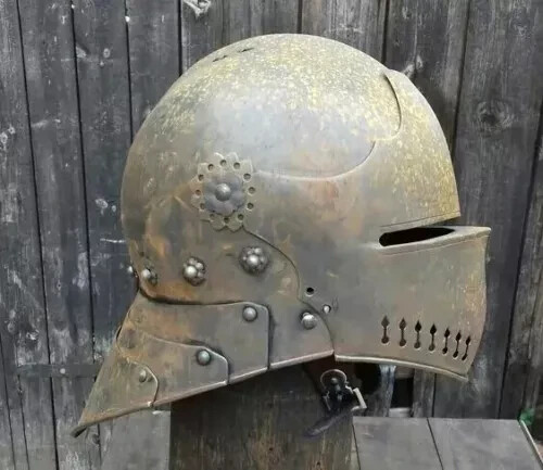 Medieval knight sallet helmet - sallet,