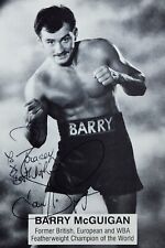 Barry McGuigan personalized autographed photo 9x14cm