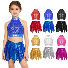 Kids Girls Sets Sequins Dance