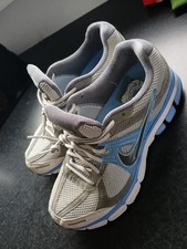 Nike running shoe Pegasus 27 size 6 white/blue/ grey good condition 
