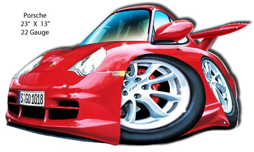Classic red car - red, laser